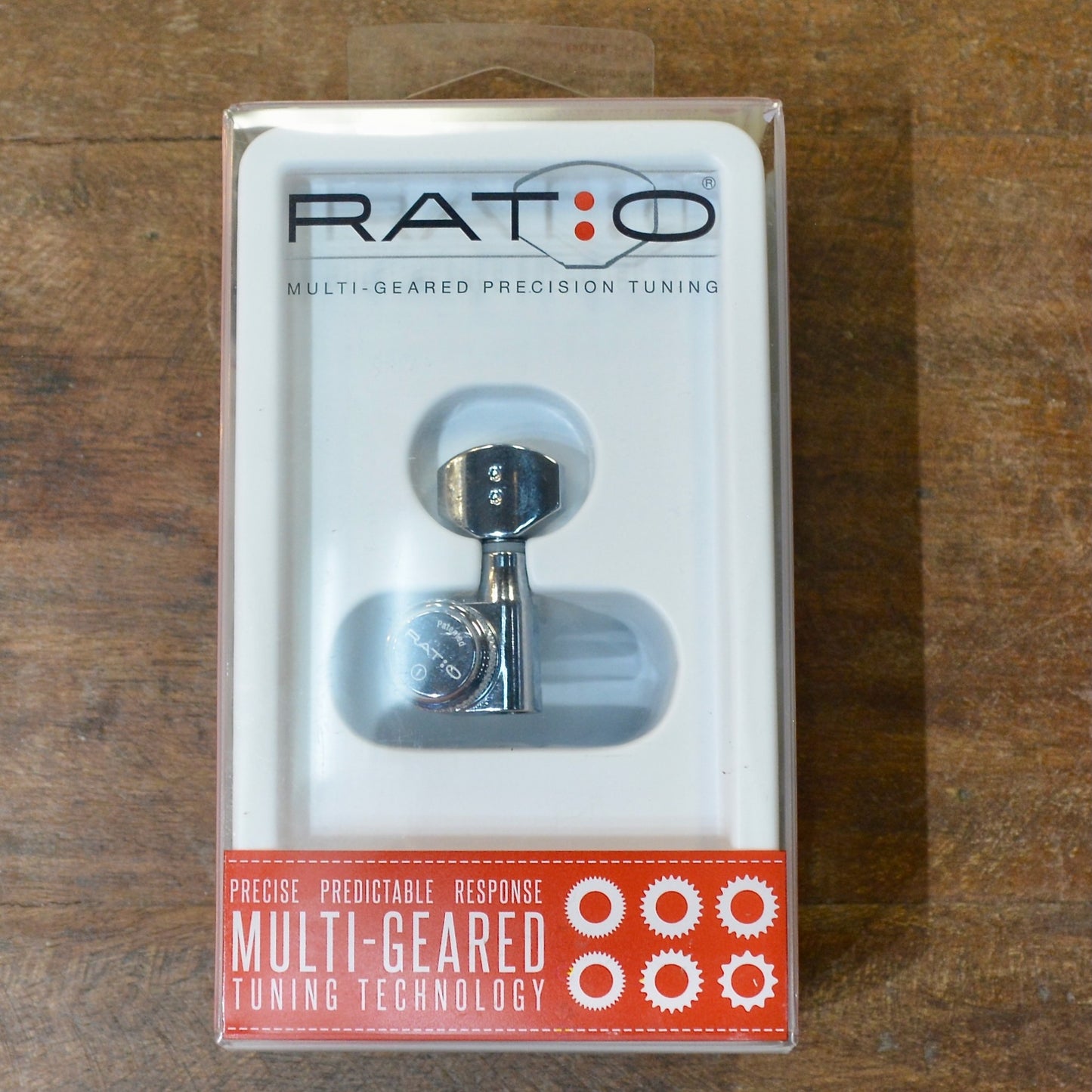 Graphtech Ratio Locking Machine heads Lefty 6 in line Mini Chrome Buttons