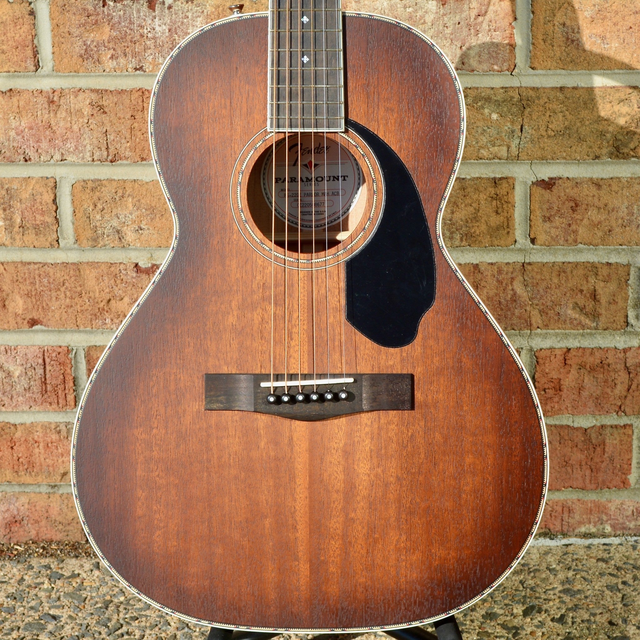 Fender PS-220E Parlor, All Mahogany, Ovangkol Fingerboard, Aged Cognac Burst