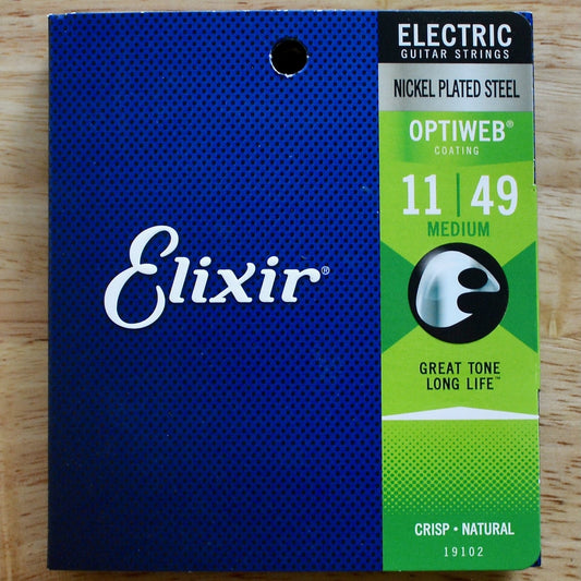 Elixir Electric Nickle Strings Optiweb Coating Medium