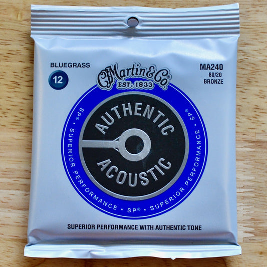 Martin MA240 Authentic Acoustic SP Strings 80/20 Bronze Bluegrass