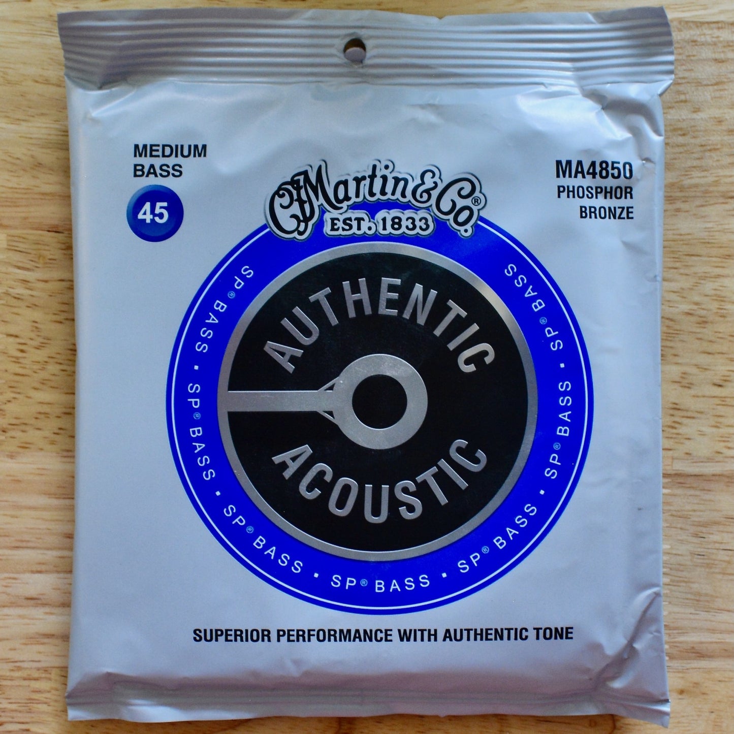Martin MA4850 Authentic Acoustic SP Bass Strings Phosphor Bronze Medium