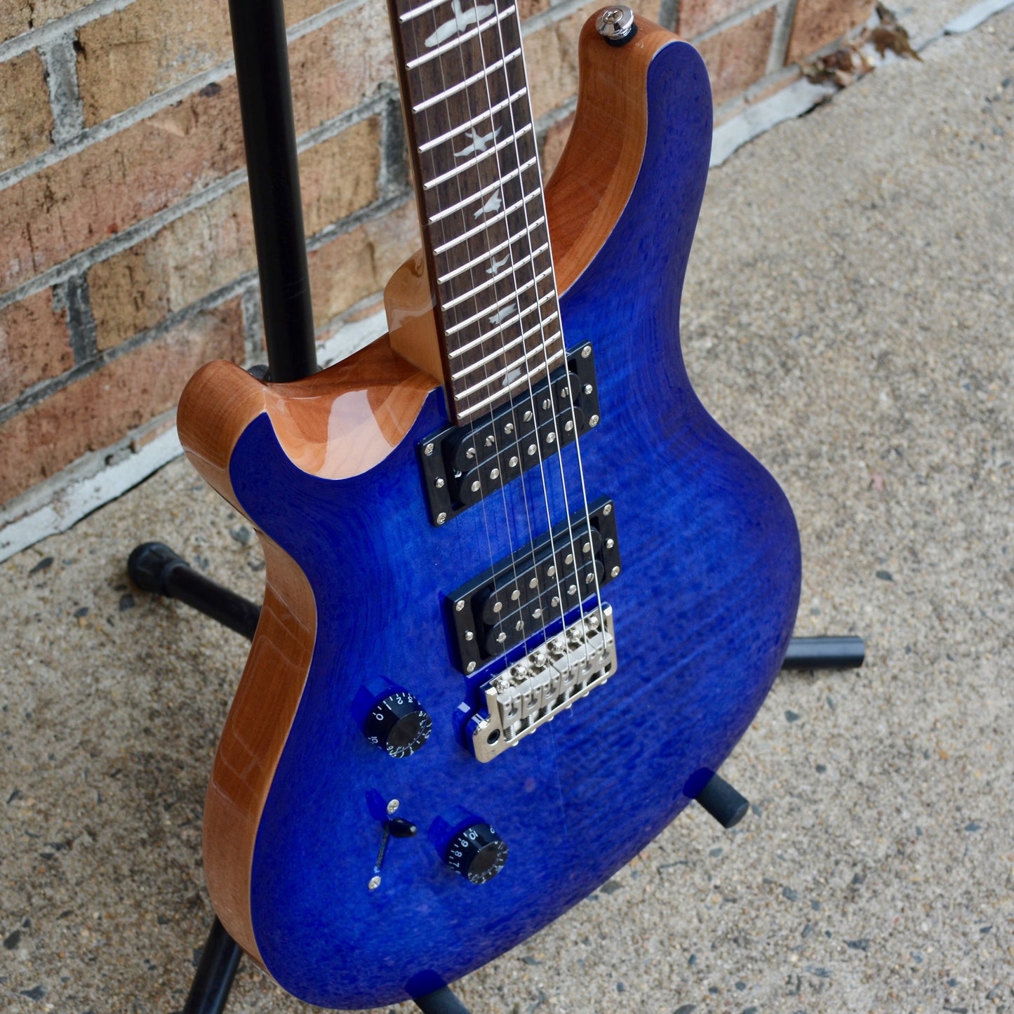 2022 PRS SE Custom 24 Lefty Faded Blue Burst