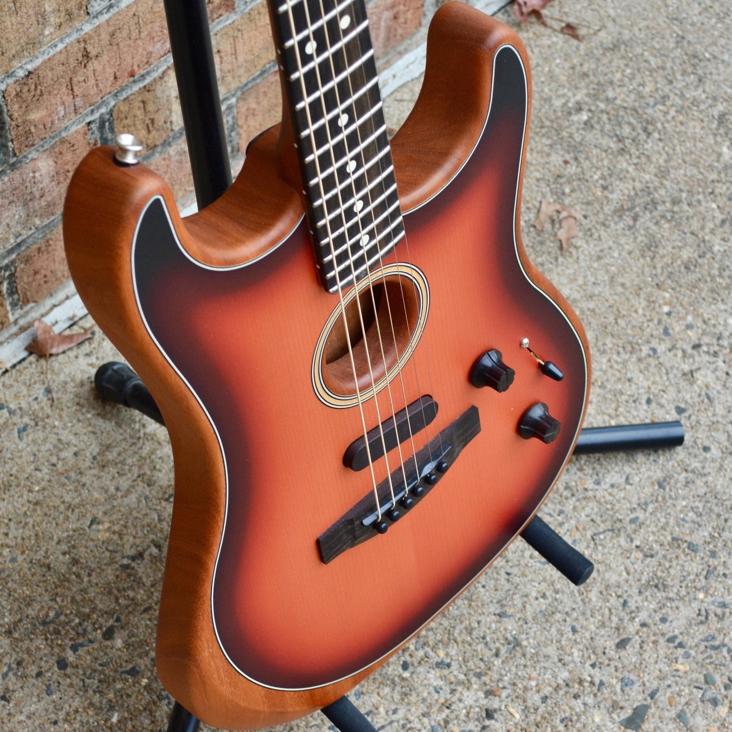 Fender American Acoustasonic® Strat®, Ebony Fingerboard, 3-Color Sunburst
