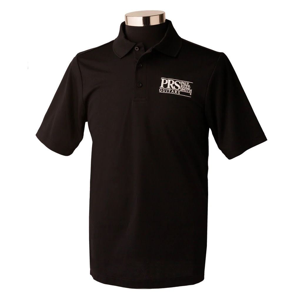 PRS Black Polo, Block Logo Front, Bird Back