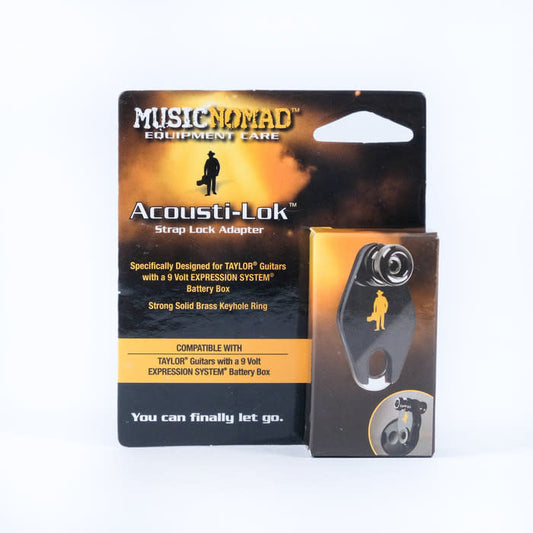 Music Nomad Acousti-Lok Strap Lock Adapter for TAYLOR® Guitars with a 9 Volt EXPRESSION SYSTEM® Battery Box