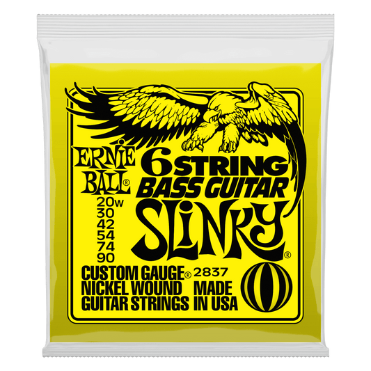 Ernie Ball 6 String Bass Guitar Slinky Strings 20-90