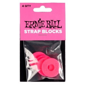Ernie Ball Strap Blocks 4 Pack - Pink