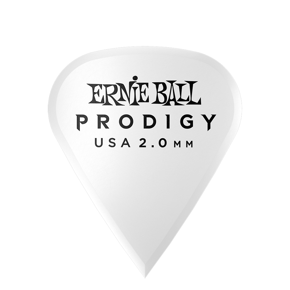 Ernie Ball 2.0MM White Sharp Prodigy Picks 6 Pack