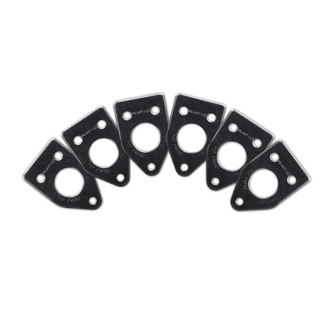 Graph Tech Invisomatch Plates for Ratio Tuners , 90 Degree Screw (Set of 6) Black