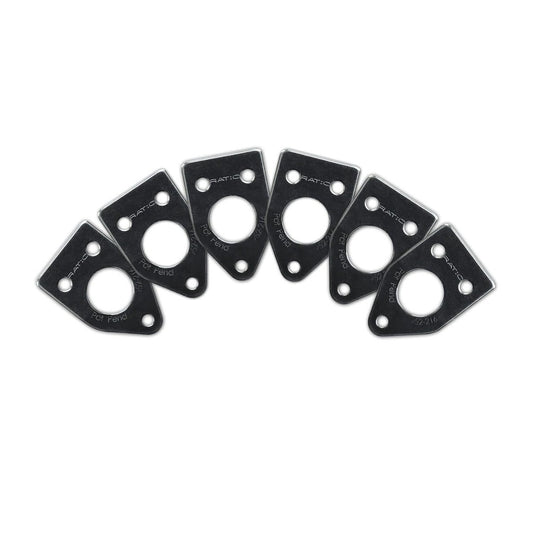 Graph Tech Invisomatch Plates for Ratio Tuners , 90 Degree Screw (Set of 6) Black