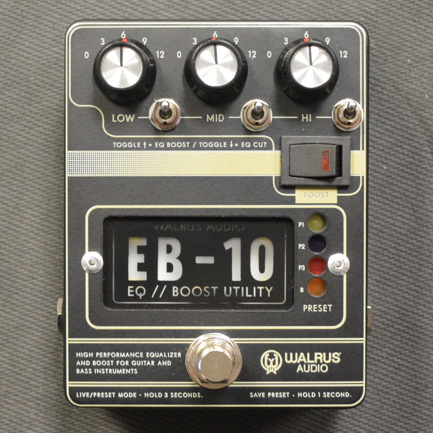 Walrus Audio EB-10 Preamp // EQ // Boost 2022 Black
