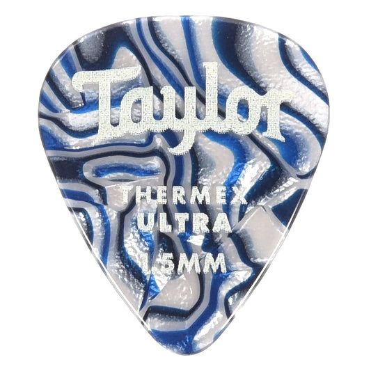 Taylor Premium 351 Thermex Ultra Guitar Picks, Blue Swirl, 6-Pack 1.5mm