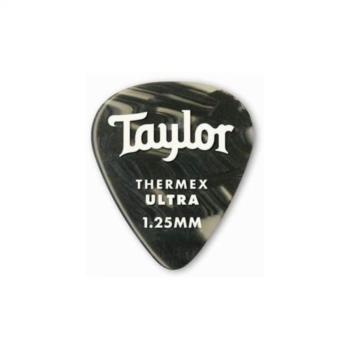 Taylor Prem 351 Thermex Ultra Picks,Blk Onyx, 1.25mm,6-Pack